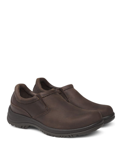 dansko men's brown slip on shoes