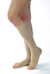 Opaque | Knee High Compression Stockings | Open Toe | 15-20 mmHg