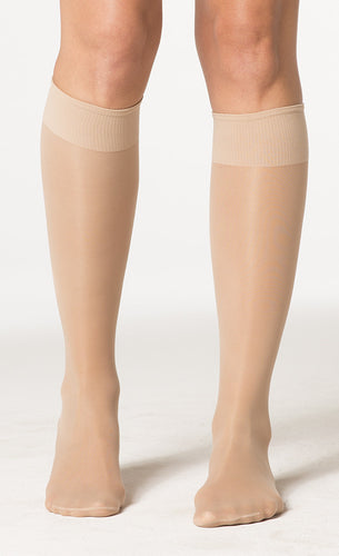 Sheer Fashion | Knee High Compression Stockings | Closed Toe | 15-20 mmHg