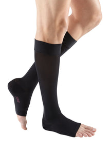 mediven plus, 30-40 mmHg, calf with silicone topband, Open Toe