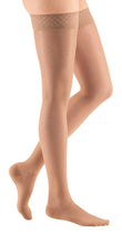 mediven sheer & soft, 30-40 mmHg, Thigh High w/ Lace Top-band, Closed Toe
