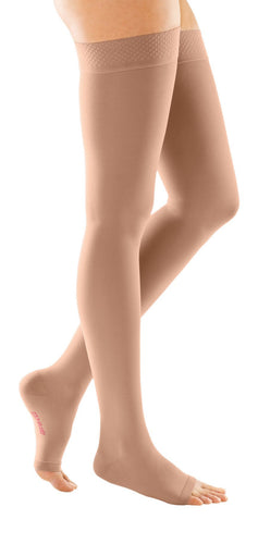 Medi forte, 40-50 mmHg, Thigh High W/ Silicone Top-Band, Open Toe