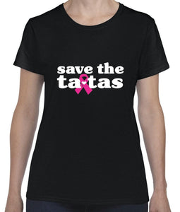 Save the Tatas Black Women's T-Shirt