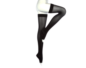 Medi Comfort | Thigh High Compression Stockings with Beaded Silicone Band | Open Toe | 20-30 mmHg